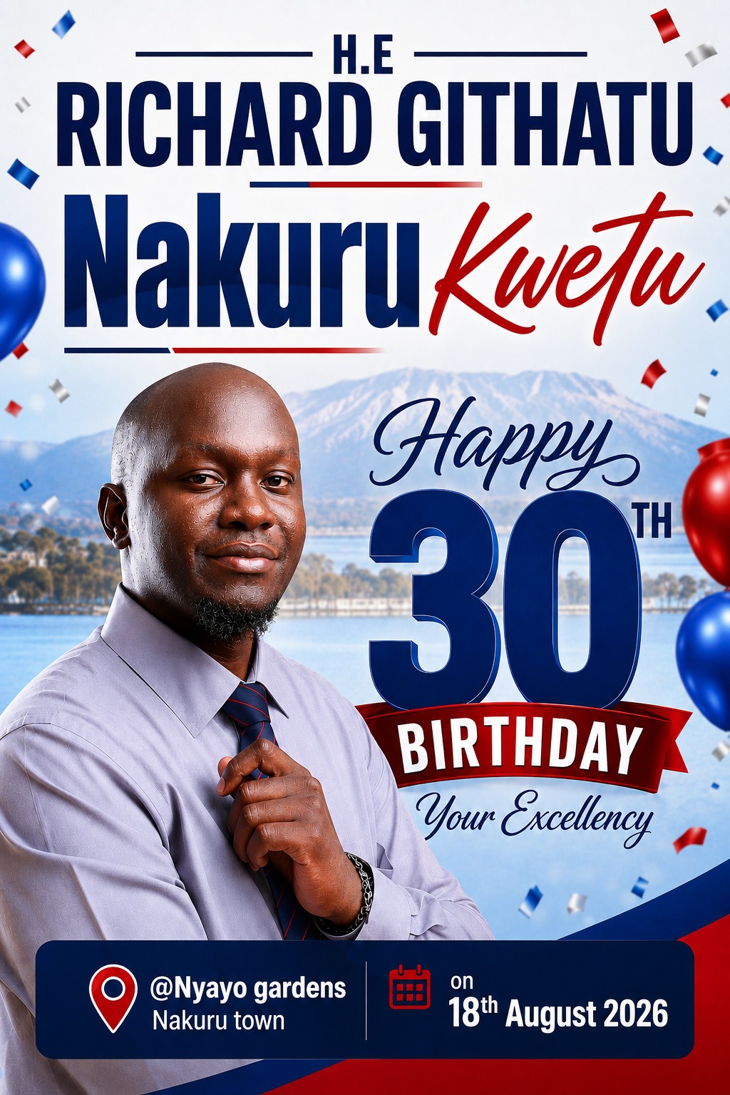 Richie Githatu celebrating his 30th birthday with the community